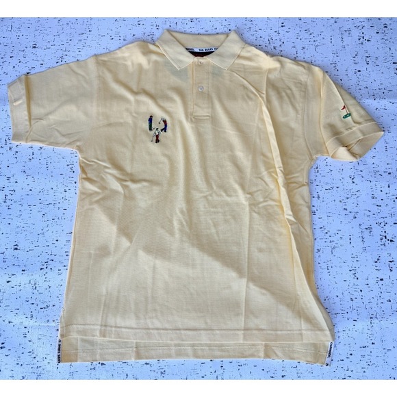 Pivot Rules Other - VTG Pivot Rules Men's Golf Polo Shirt Yellow Short Sleeve Size M Classic Style